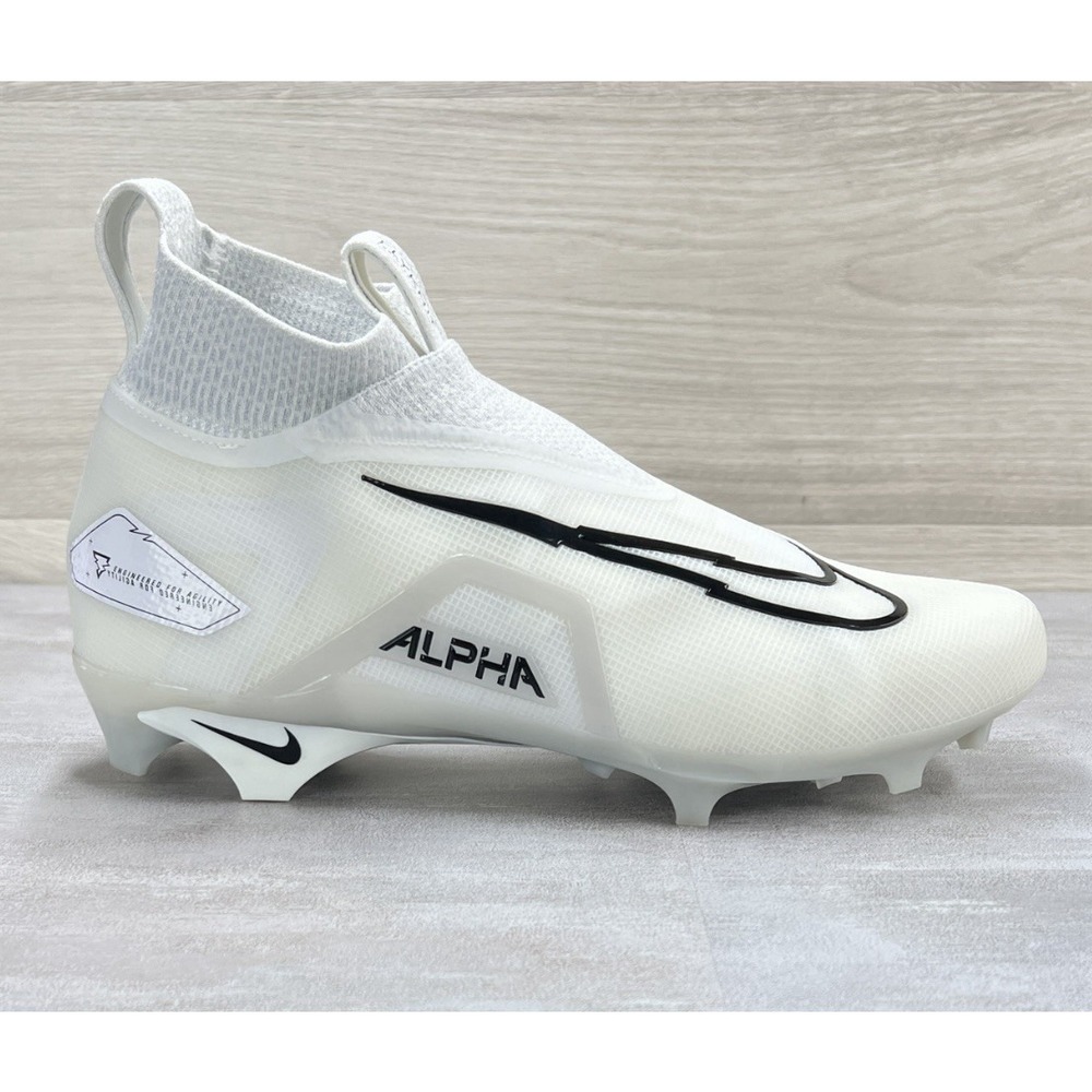 Nike Alpha Menace Elite Football White Cleats Men's 11 Pure Platinum DM1792-109